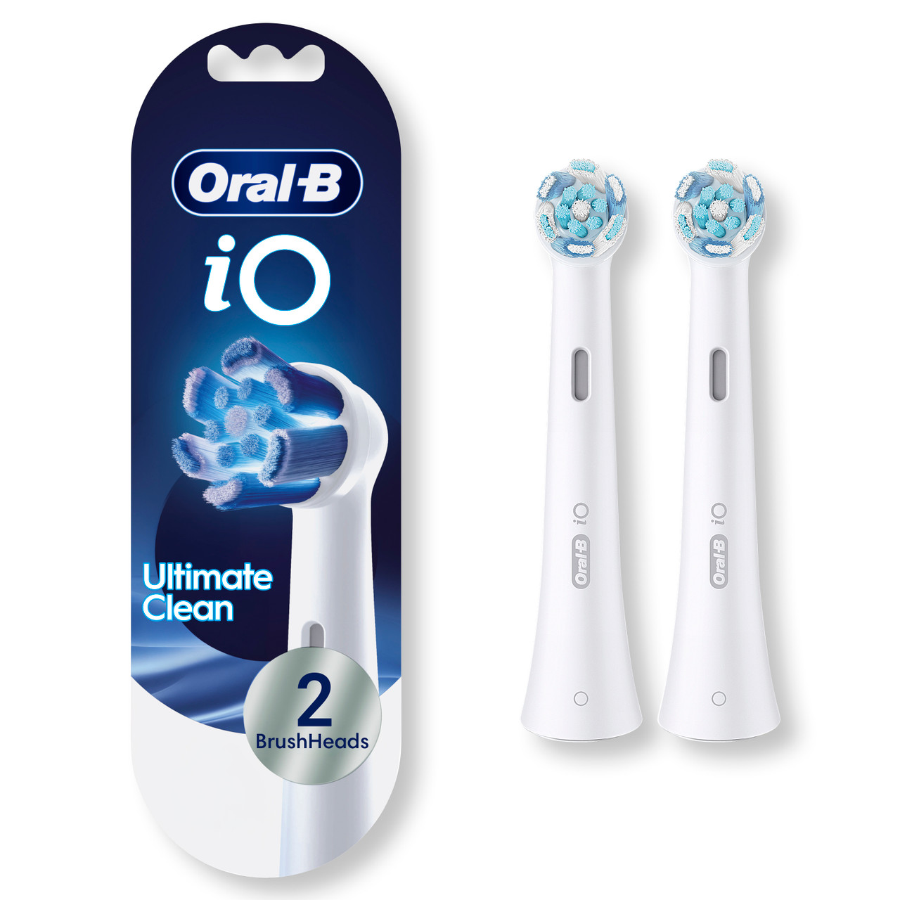 Oral-B iO Ultimate Clean Replacement Brush Heads, 2-Count, White