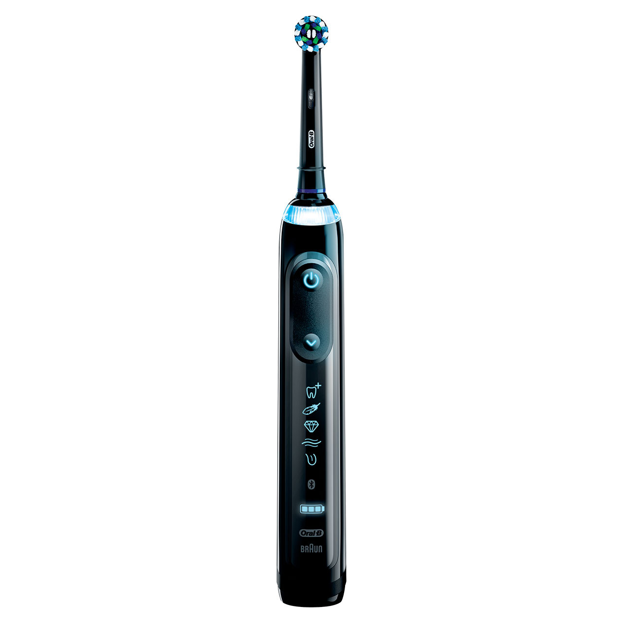  Electric Toothbrush, Oral-B 7000 SmartSeries Black Electronic  Power Rechargeable Toothbrush with Bluetooth Connectivity Powered by Braun  , 8 Piece Set : Health & Household