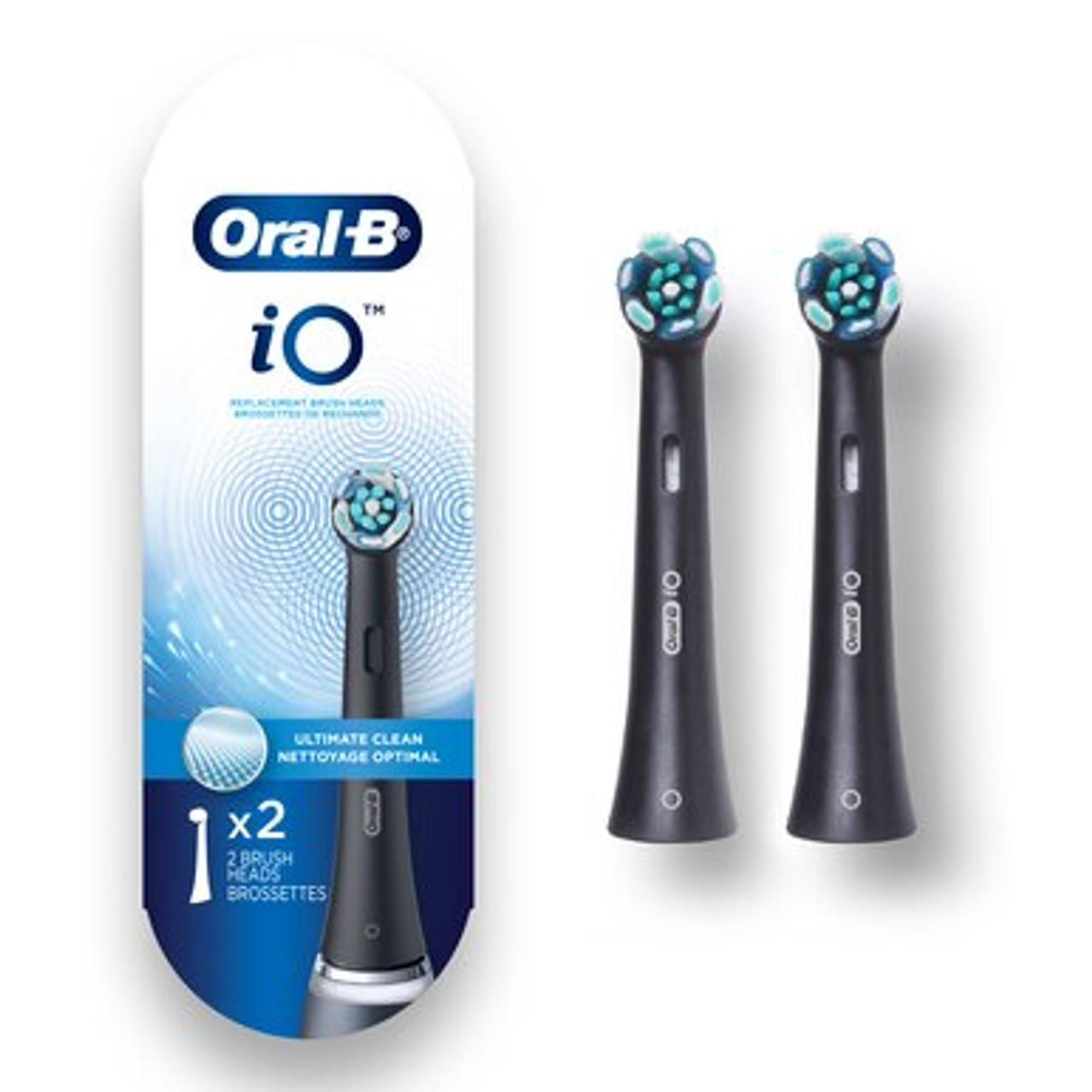 iO Ultimate Clean Black Replacement Brush Heads | Oral-B