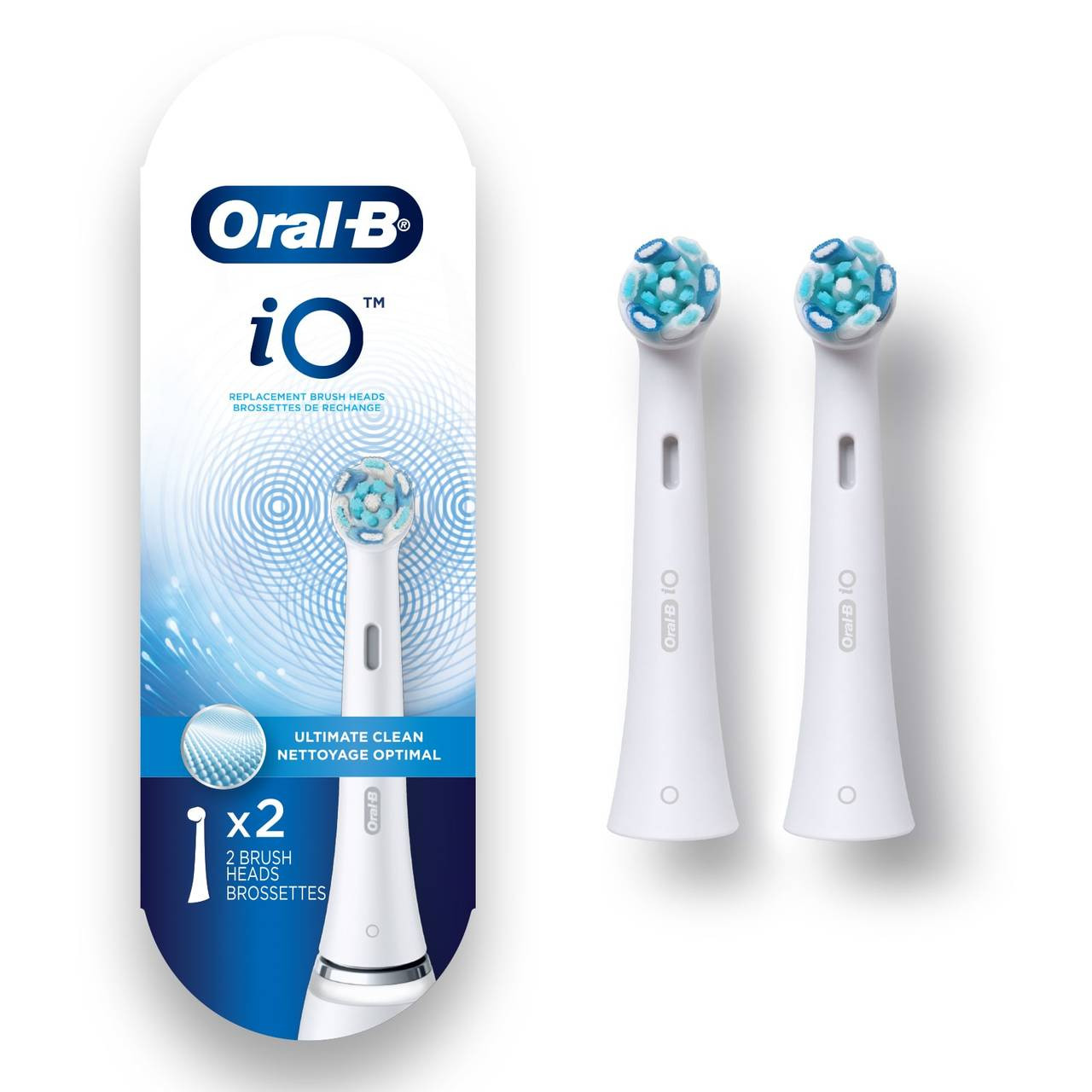 iO Ultimate Clean Replacement Brush Heads, White | Oral-B