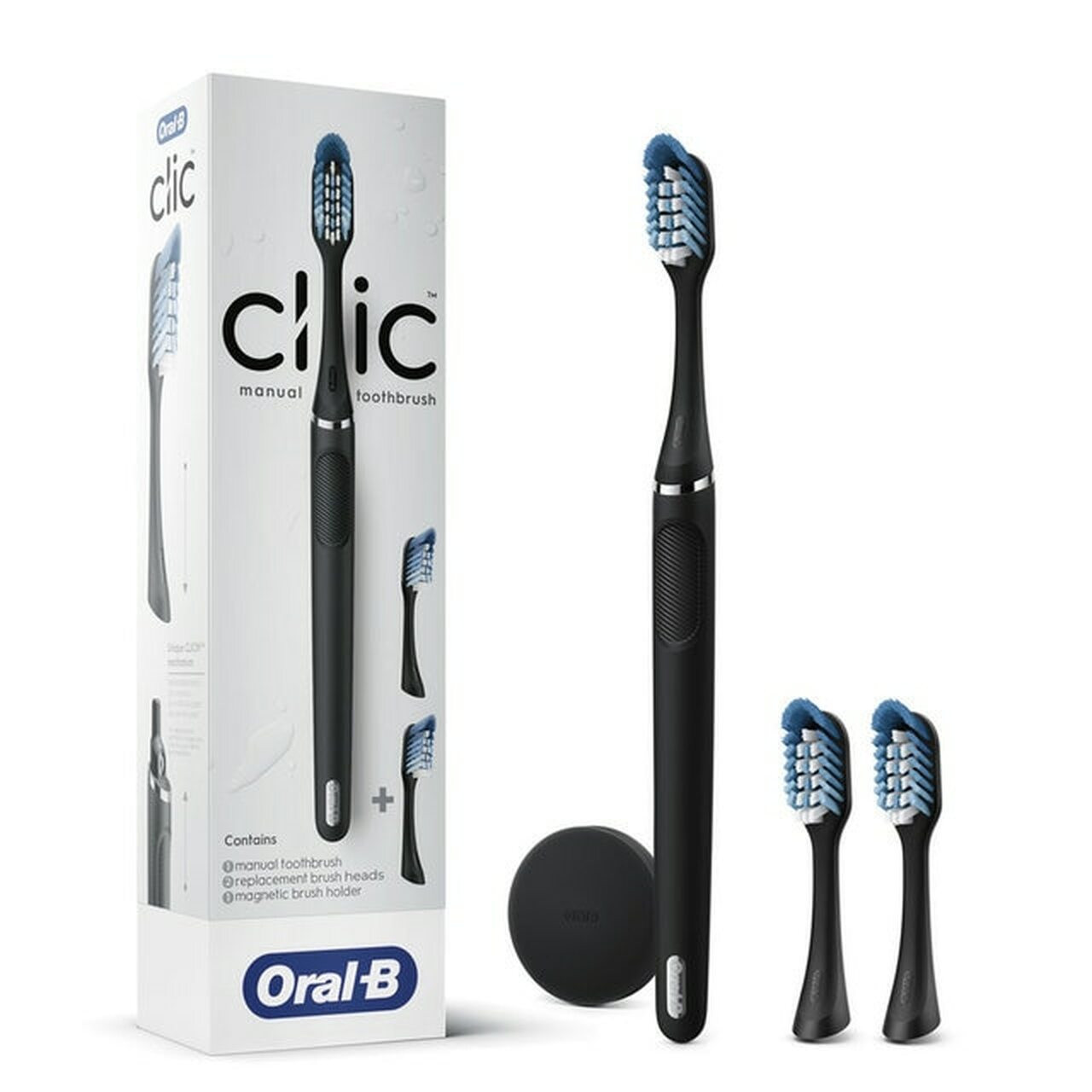 Clic Toothbrush Deluxe Starter Kit, Matte Black | Oral-B