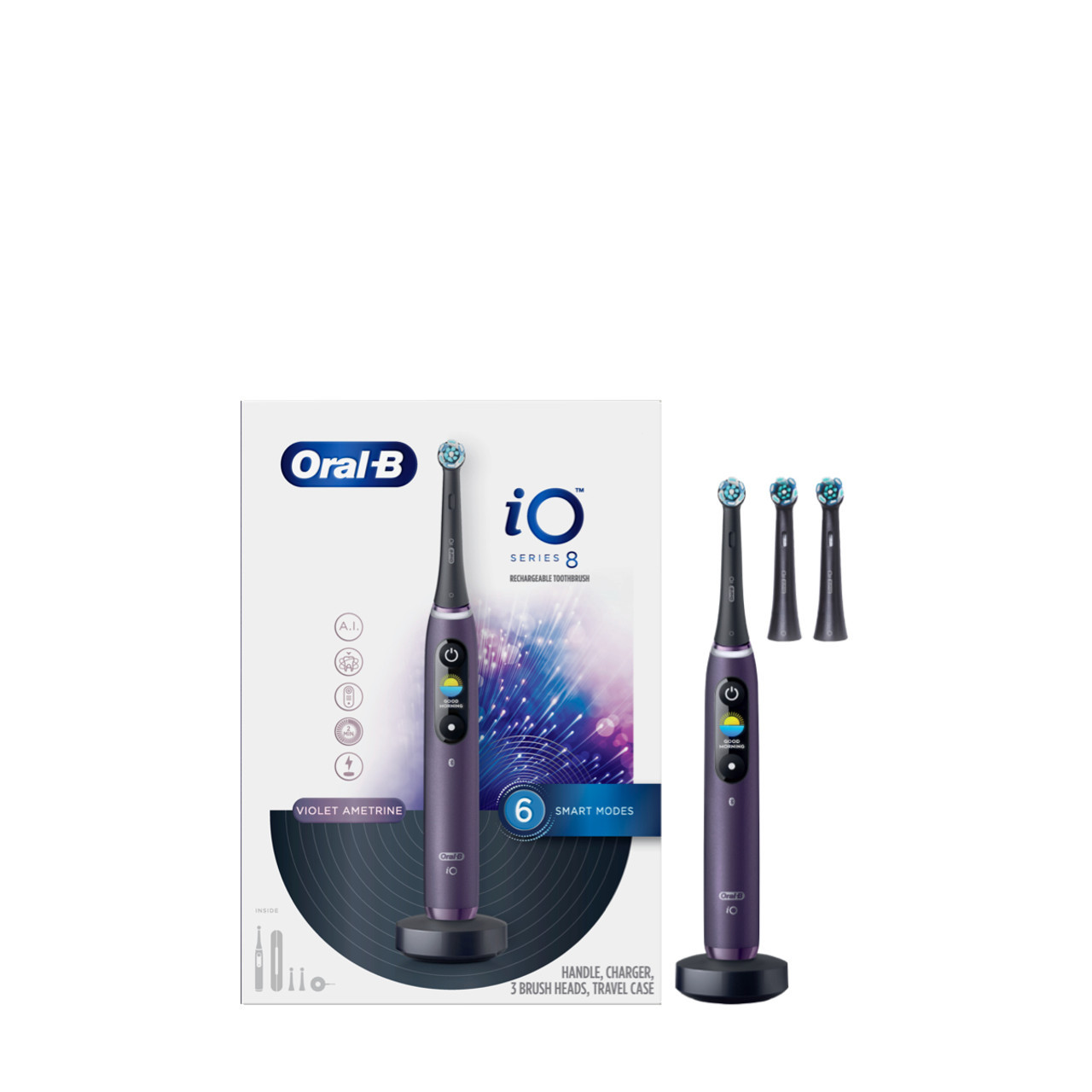 Oral-B iO Series 8 Electric Toothbrush, Violet Ametrine