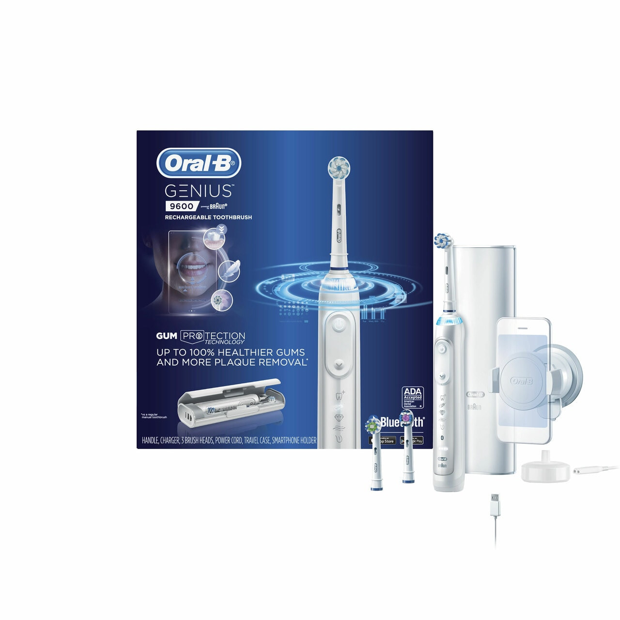 Oral B Genius 9600 White Rechargeable Electric Toothbrush Oral B
