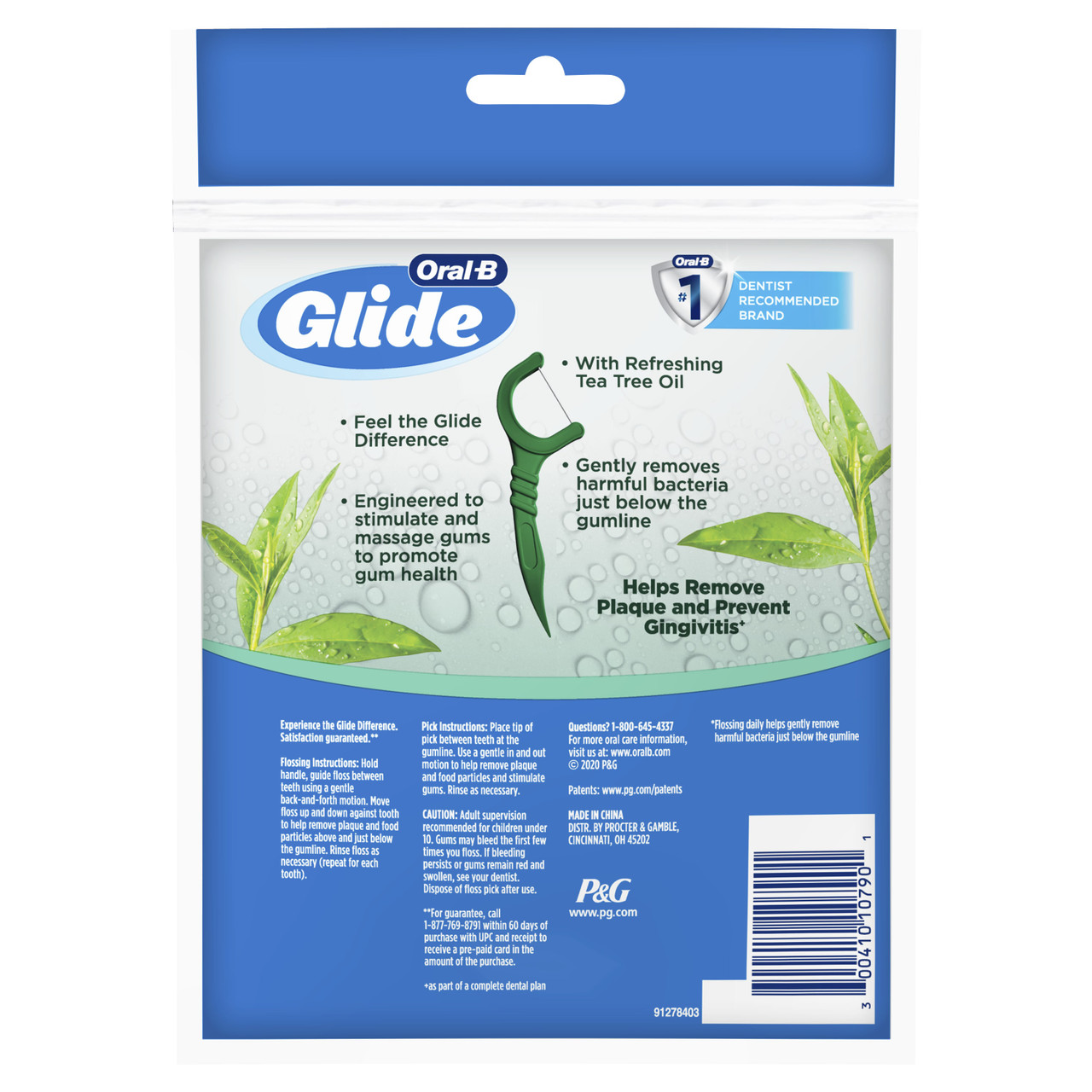 Lys Vie Flock Glide Detoxifying Mint Dental Floss Picks infused with Tea Tree Oil | Oral-B