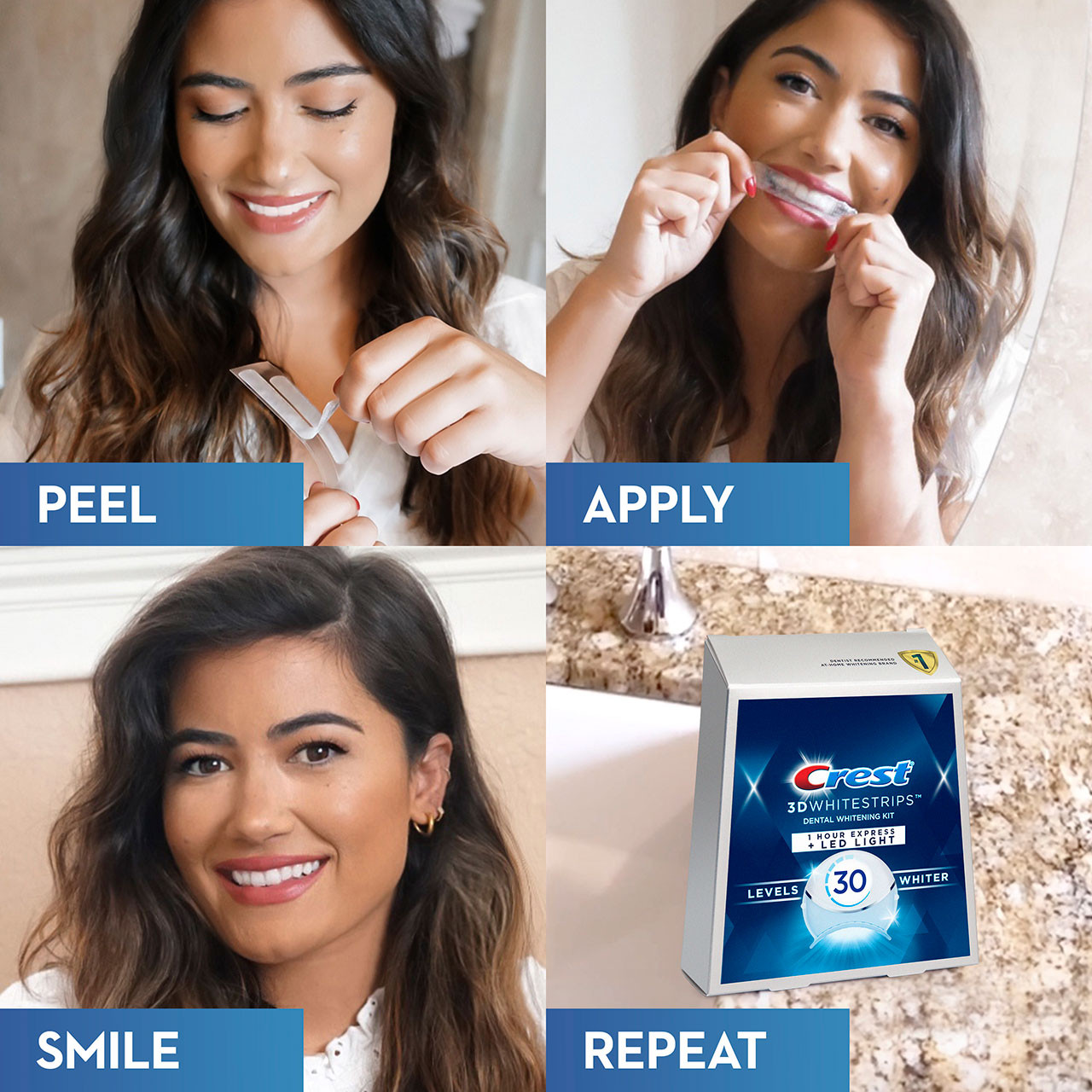 Crest 3DWhitestrips 1-Hour Express + LED Light