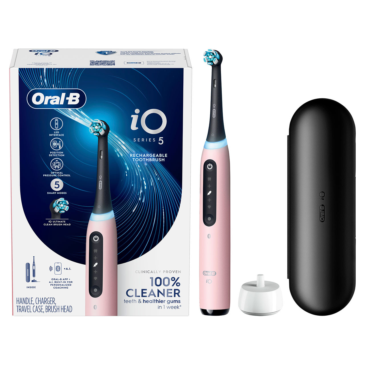 Oral-B iO6 Ultimate Clean Electric Toothbrush - Pink Sand