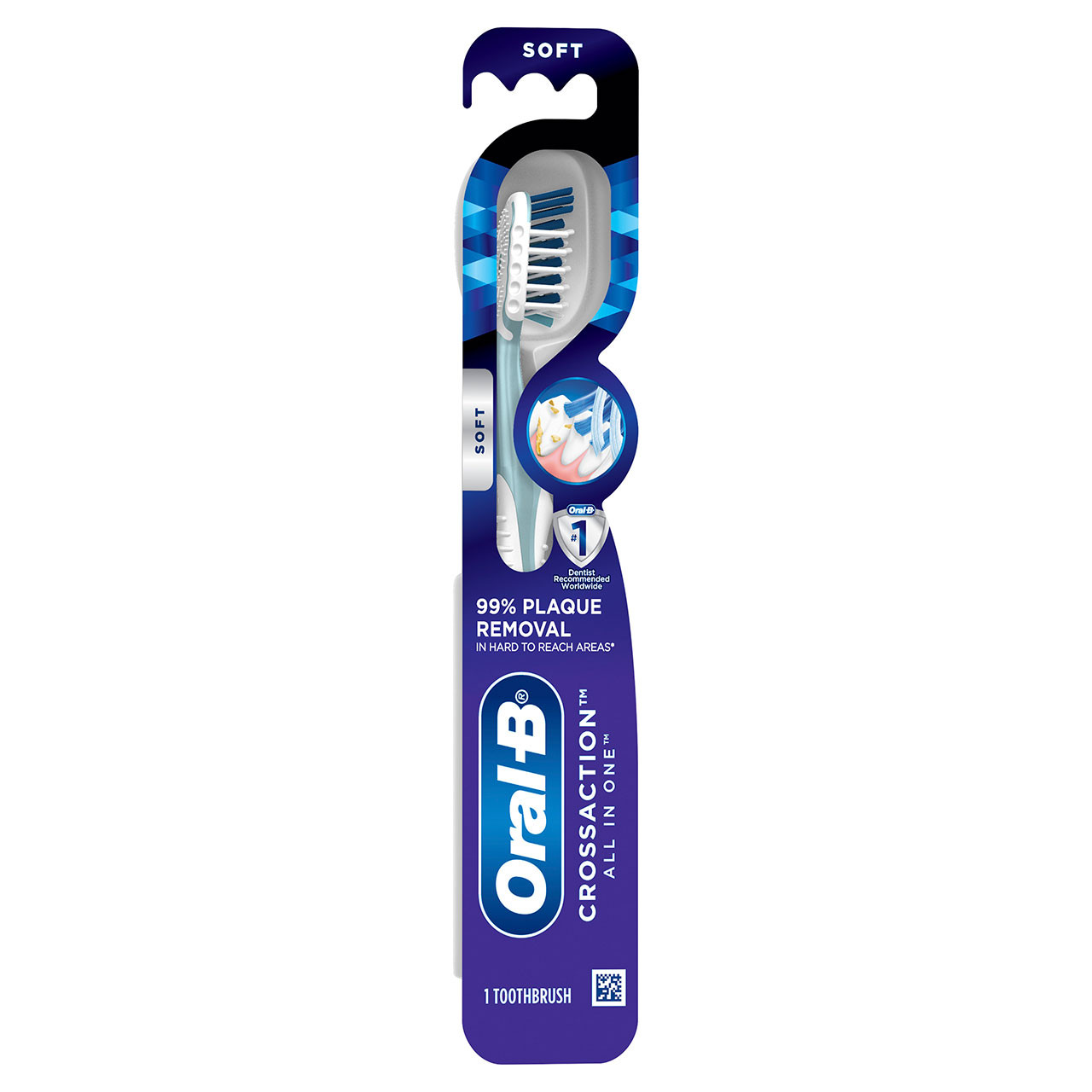 Cross Action All-In-One Manual Toothbrush, 1-Count | Oral-B