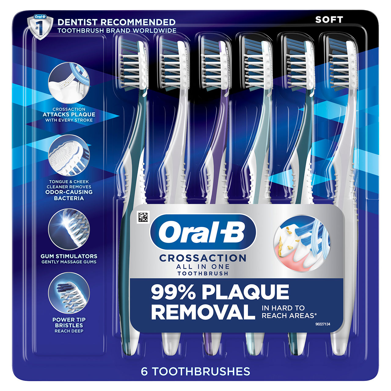 Cross Action All-In-One Manual Toothbrush, 1-Count | Oral-B