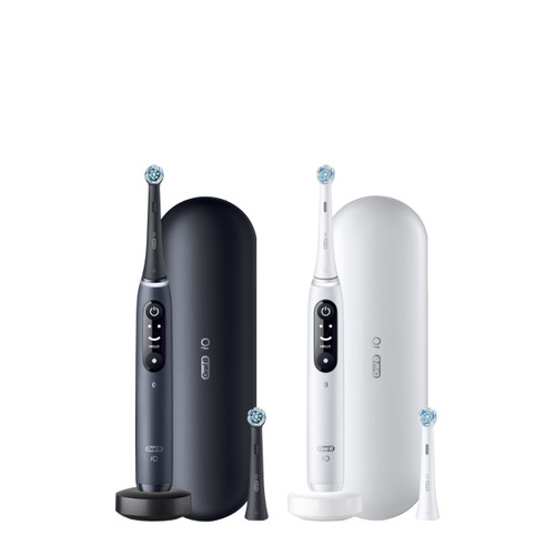 Oral-B iO Series 7 Twin Pack, Black Onyx and White Alabaster