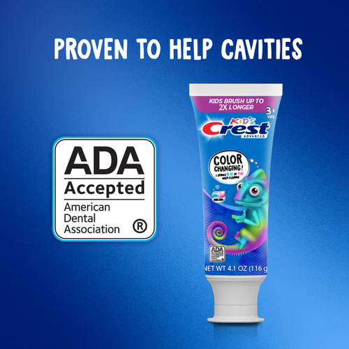 Crest Kids Advanced Color Changing Fluoride Toothpaste Bundle