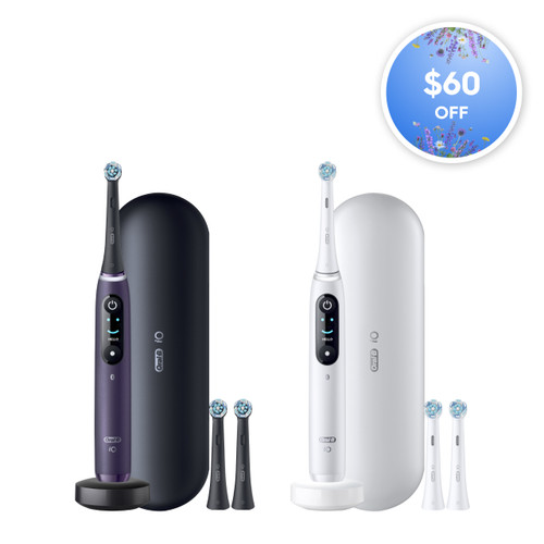 Oral-B iO Series 8 Twin Pack, Violet Ametrine + White Alabaster