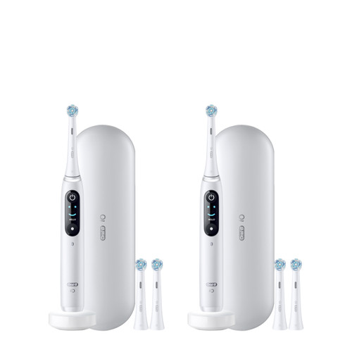 Oral-B iO Series 7 Twin Pack, White Alabaster | Oral-B