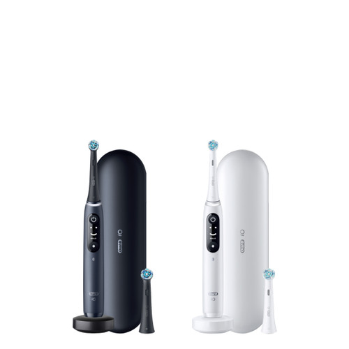 Oral-B iO Series 7 Twin Pack, Black Onyx and White Alabaster