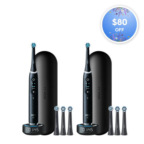 Oral-B iO Series 10 Twin Pack, Cosmic Black + Cosmic Black