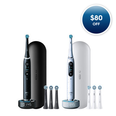 iO Series 10 Electric Toothbrush Twin Pack, Cosmic Black +