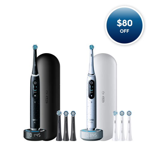 Oral-B iO Series 10 Twin Pack, Cosmic Black + Stardust White