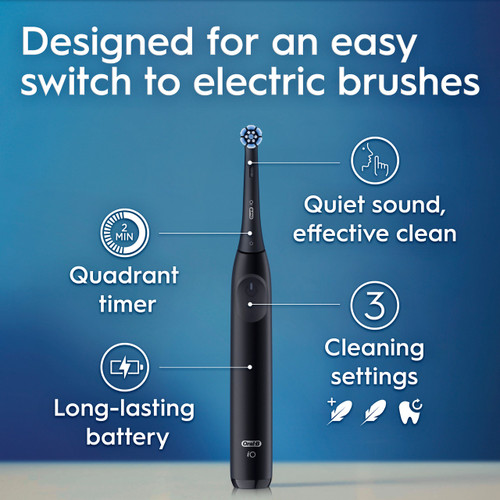 Oral-B iO Series 2 Rechargeable Electric Toothbrush Starter Kit, Night Black