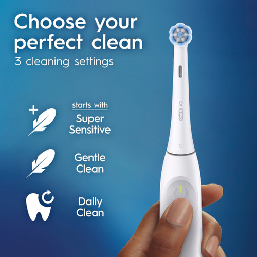 Oral-B iO Series 2 Rechargeable Electric Toothbrush Starter Kit, Pure White