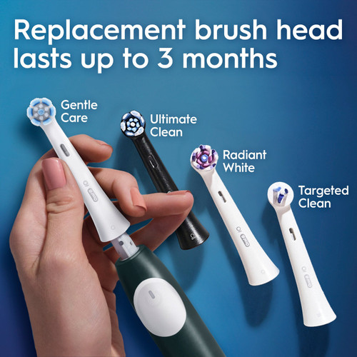 Oral-B iO Series 2 Rechargeable Electric Toothbrush Starter Kit, Forest Green