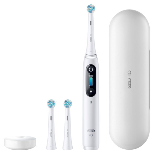 Oral-B iO8 Electric Toothbrush, White Alabaster | Oral-B