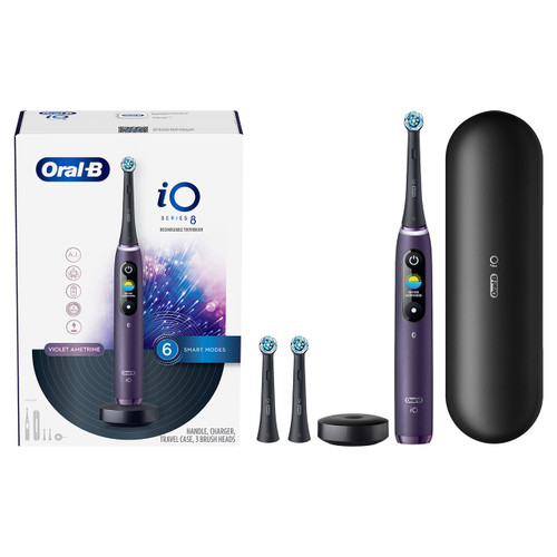 Oral-B iO Series 8 Rechargeable Electric Toothbrush, Violet Ametrine