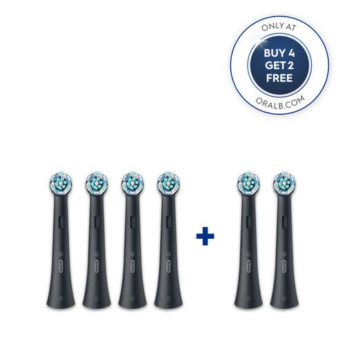iO Ultimate Clean Replacement Brush Heads, 6-Count, Black