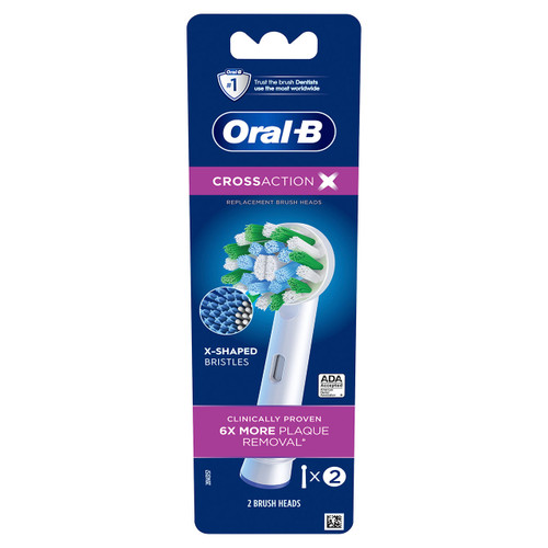 CrossAction X-Filament Replacement Brush Heads, 2 Ct