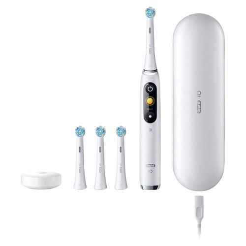 Oral-B iO Series 9 Rechargeable Electric Toothbrush, White Alabaster