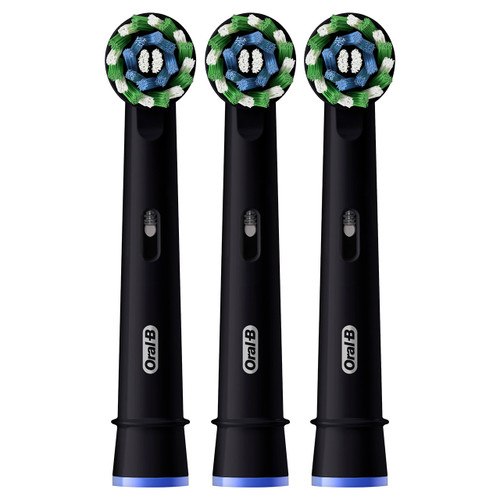 Oral-B CrossAction X-Filaments Replacement Brush Heads Refill, Black 3 Count