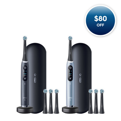 Oral-B iO9 Twin Pack, Black Onyx + Aqua Marine