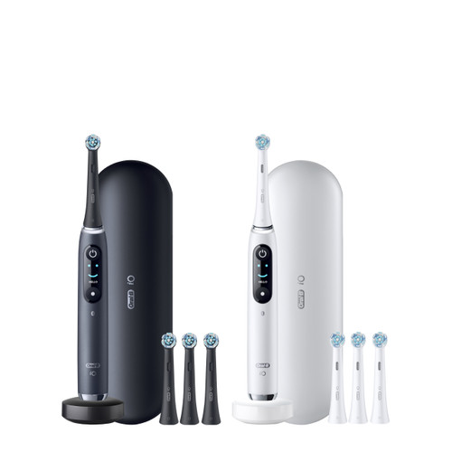 Oral-B iO9 Twin Pack, Black Onyx + White Alabaster