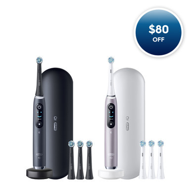 iO Series 9 Twin Pack in Black Onyx and Rose Quartz | Oral-B