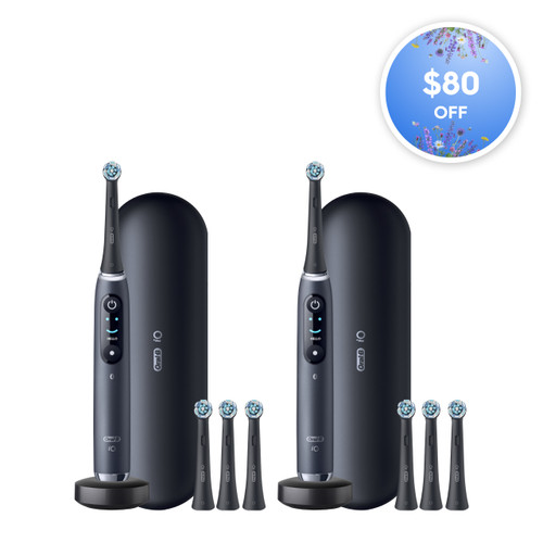 Oral-B iO9 Twin Pack, Black Onyx and Black Onyx