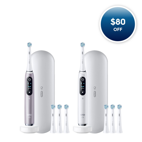 Oral-B iOシリーズ 9 ホワイト アラバスター 本体 iO Series 9 Twin Pack in White Alabaster and Aqua Marine | Oral-B