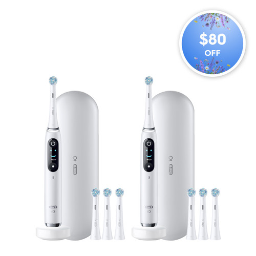 Oral-B iO Series 7 Twin Pack, White Alabaster | Oral-B