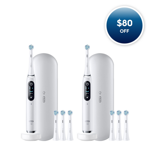 Oral-B iO Series 7 Twin Pack, White Alabaster | Oral-B