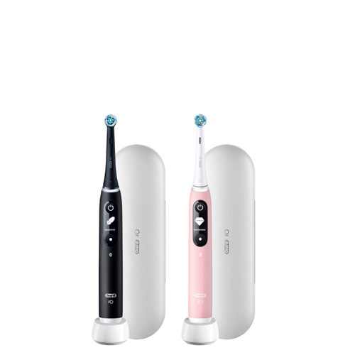 Oral-B iO Series 6 Twin Pack, Black Lava and Pink Sand