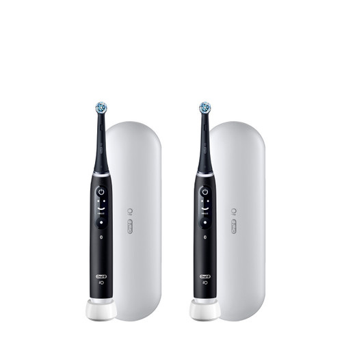 Oral-B iO Series 6 Twin Pack, Black Lava and Black Lava brush without badge