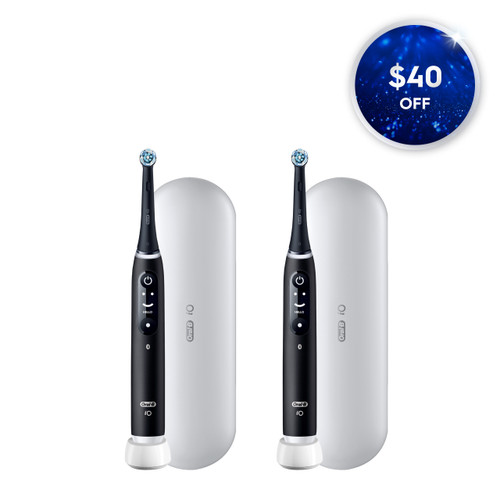 Oral-B iO Series 6 Twin Pack, Black Lava and Black Lava