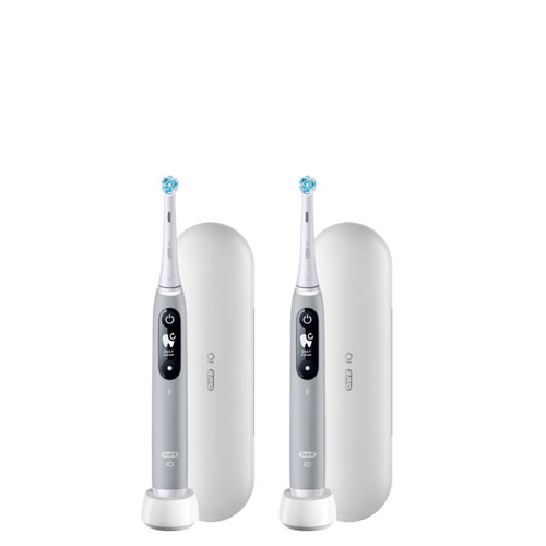 Oral-B iO Series 6 Twin Pack, Grey Opal and Grey Opal