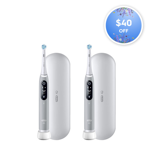 Oral-B iO Series 6 Twin Pack, Grey Opal and Grey Opal
