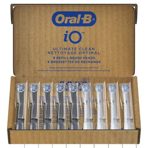 Oral-B iO Ultimate Clean Replacement Brush Heads, 9-Count