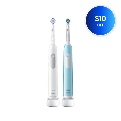 Pro 1000 Rechargeable Electric Toothbrush Twin Pack, Turquoise