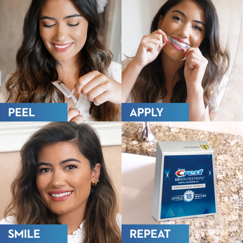 Crest 3DWhitestrips Professional Effects At-home Teeth Whitening Kit, 20 Treatments