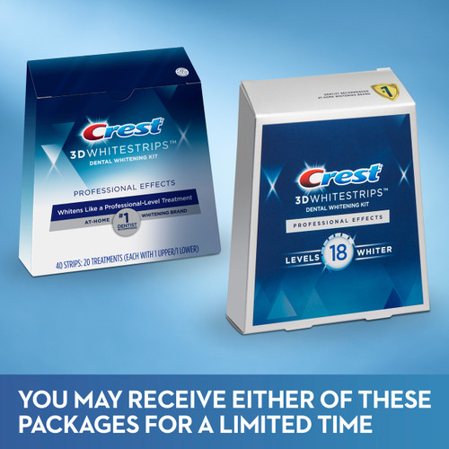 Crest 3DWhitestrips Professional Effects At-home Teeth Whitening Kit, 20 Treatments