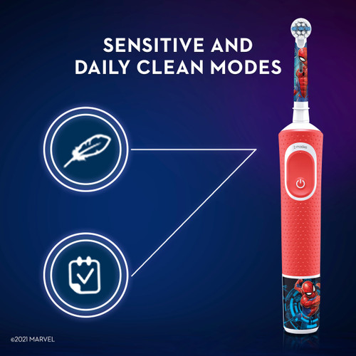 Oral-B Kids Electric Toothbrush Bundle Featuring Spiderman, for kids 3+