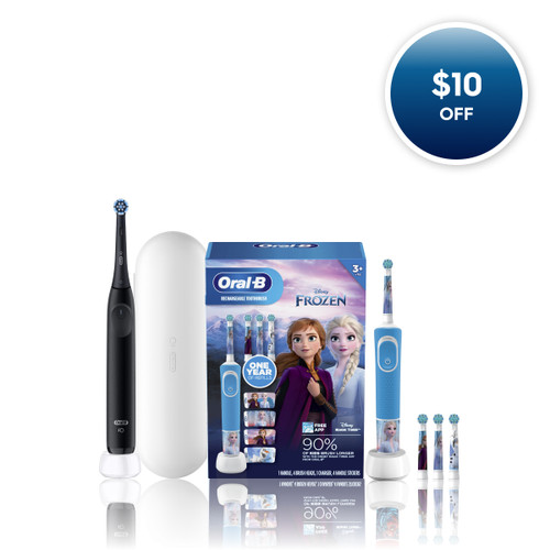 Oral-B Family Pack featuring iO2 + Disney's Frozen, Night Black