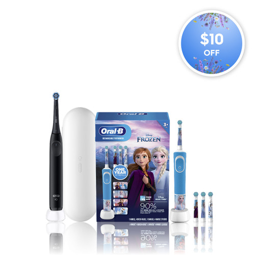 Oral-B Family Pack featuring iO2 + Disney's Frozen, Night Black