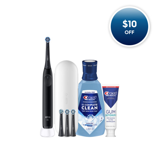 Oral-B + Crest Gum Care iO Series 2 Bundle, Night Black