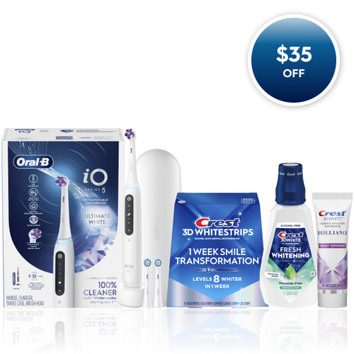 Oral-B + Crest Brilliance Whitening Bundle